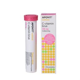 Apovit C-vitamin Hindbær 500mg - 20 stk