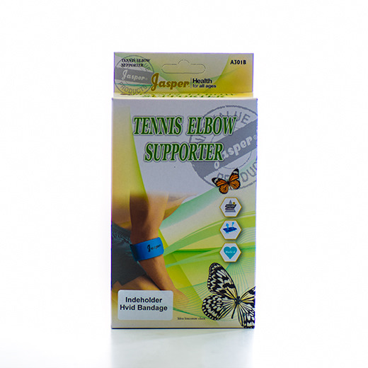 Jasper tennisalbuebandage hvid Ugleapo Jasper tennisalbuebandage hvid