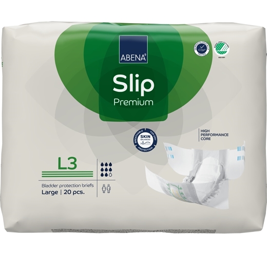 Abena Slip L3 med grøn tryk P. Ugleapo Abena Slip L3 med grøn tryk P.