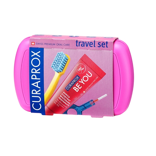 Curaprox Rejsesæt G&T Pink Ugleapo Curaprox Rejsesæt G&T Pink
