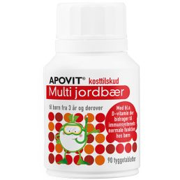 Apovit Multi jordbær - 90 stk