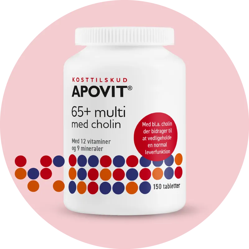 Apovit 65+ multi med cho­lin 150 tab­let­ter