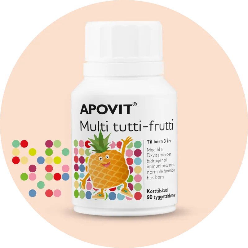 Apovit Multi tutti frutti 90 tyg­ge­tab­let­ter