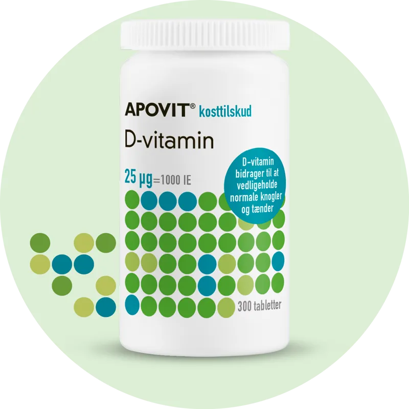 Apovit D-vitamin 25 ug - 300 stk