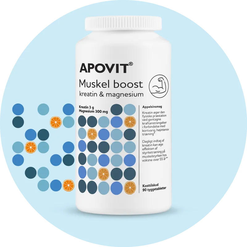 Apovit Muskel boost - Kre­atin & Mag­ne­sium 90 tyg­ge­tab­let­ter
